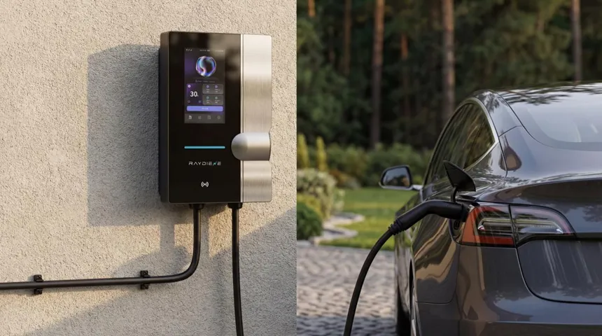 雷迪恩星耀系列7寸触控大屏充电桩为新能源汽车补能